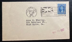 1937 Montreal Canada King George VI Coronation Cancel Cover To High Spire PA USA