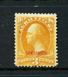 Scott #O3S Agriculture Dept Official Unused Specimen Stamp (Stock #O3-12)