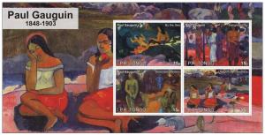 TONGO SHEET IMPERF CINDERELLA ART PAINTINGS GAUGUIN