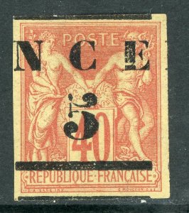 New Caledonia 1884 French Colony Peace & Commerce 5¢/40¢ SG # 8 Mint E59