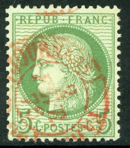 France Colonies 1872 Bordeaux Issue 5¢ Scott # 53 VFU H666 ⭐⭐