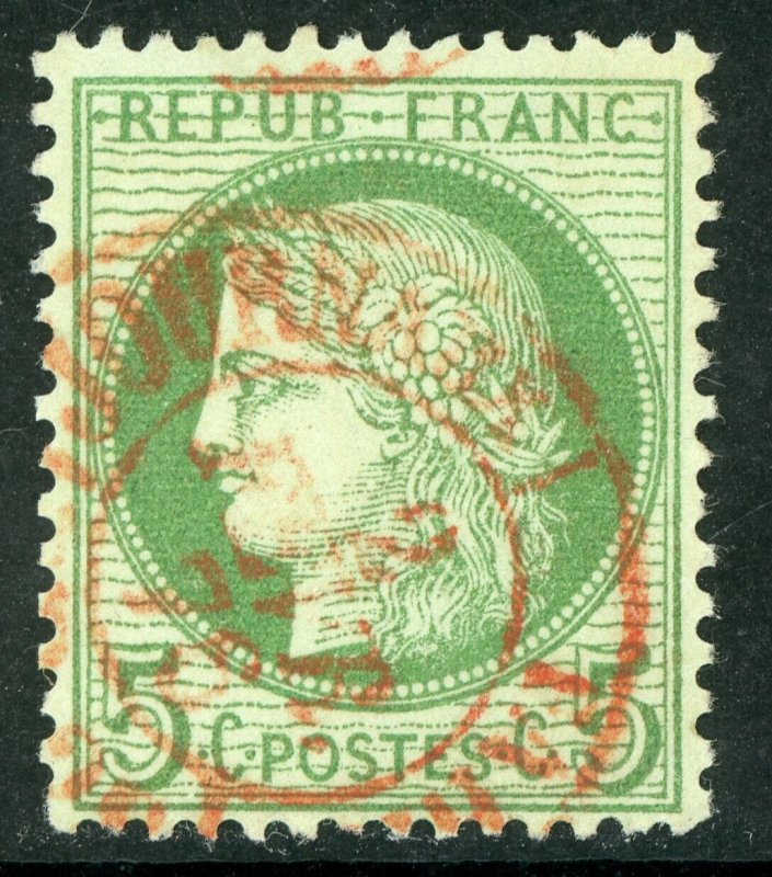 France Colonies 1872 Bordeaux Issue 5¢ Scott # 53 VFU H666 ⭐⭐