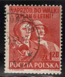 Poland Scott  539d Used  single stamp from souvenir sheet