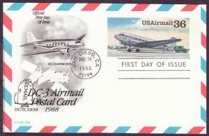 UXC24 DC-3 Artcraft FDC