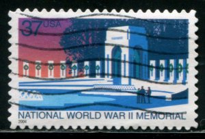 3862 US 37c World War II Memorial SA, used