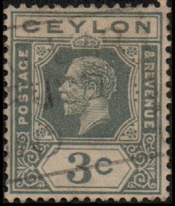 Ceylon 228 - Used - 3c George V (wmk 4) (1922)