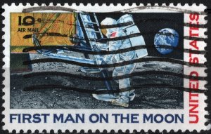 SC#C76 10¢ Moon Landing Issue Single (1969) Used