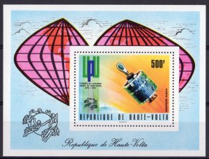 Upper Volta 1974 Sc#C192 UPU CENTENARY/SPACE Souvenir Sheet MNH