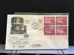 United Nations New York  Outer  Space 1st Day Issue 1962   stamps cover R31096