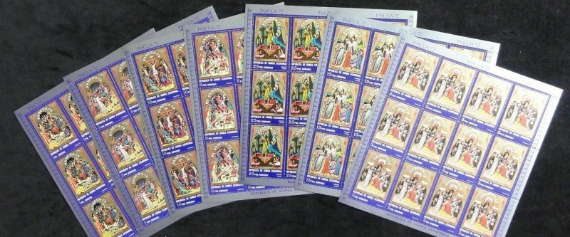 Guinea Ecuatorial 1972 PASCUA Religion Art MNH x 7 Sheets (84 Stamps) GU15