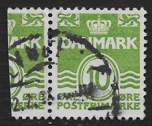 Denmark #318 10o Wavy Lines and Numeral of Value