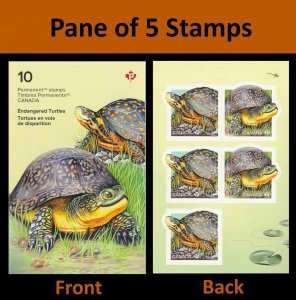 Canada 3179a-3179b Endangered Turtles P pane 5 A MNH 2019