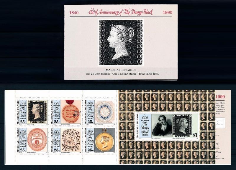 [68444] Marshall Islands 1990 Booklet 150th Anniversary Penny Black  MNH