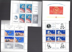 Romania 1961-1973 Group of 16 Souvenir/Mini-Sheets MNH Art, Space etc