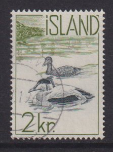 Iceland  #321  used  1959  eider ducks 2k