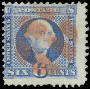 US Scott #115 Classic, Used With RED GEOMETRIC Fancy Cancel, SCV $275.00!