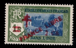 FRENCH INDIA  Scott 199 France Libre  surcharge MH*