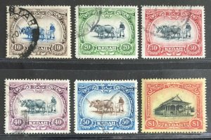 Malaya Kedah 1912 Definitive 6V MCCA Used SG#6-11 M3122