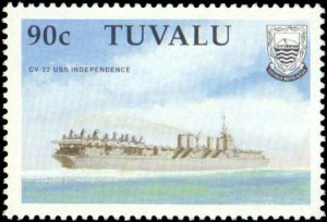 Tuvalu #543-548, Complete Set(6), 1990, Ships, Military Related, Never Hinged