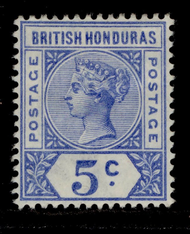 BRITISH HONDURAS QV SG54, 5c ultramarine, M MINT. Cat £12.