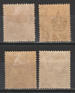 ANTIGUA 1921 KGV BADGE RANGE TO 21/2D WMK MULTI SCRIPT CA