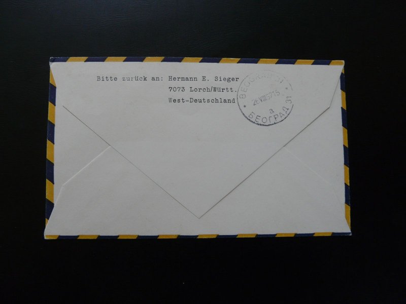 first flight cover Munchen Belgrade Lufthansa 1967