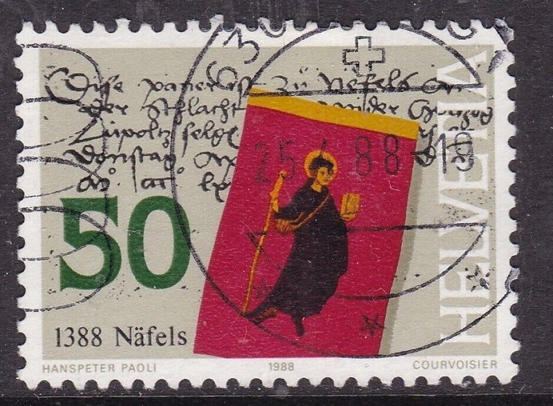 Switzerland 1988 Battle of Nafels 50c Fine Used SG 1141 VGC