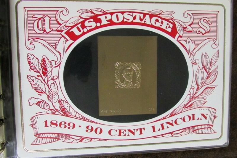 US Stamps 23 Karat Gold Proofs 34 Classics