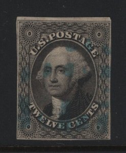 17 F-VF used neat light blue cancel with nice color cv $ 275 ! see pic !