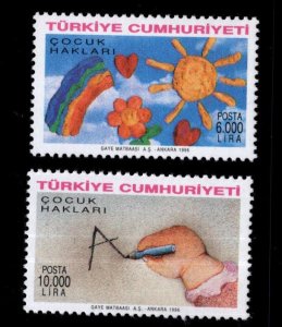 TURKEY Scott 2641-2642 MNH** 1996 Children's rights set