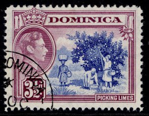 DOMINICA GVI SG104a, 3½d ultramarine & purple, FINE USED.