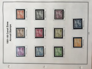 Collection of Canal Zone stamps, most mh or mnh