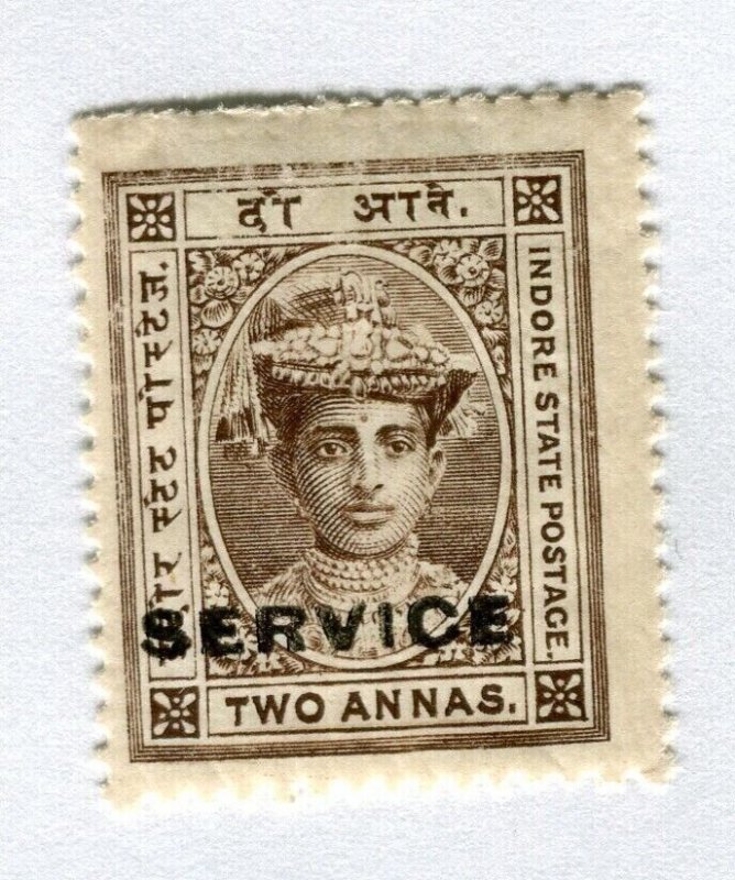 INDIAN STATES; INDORE 1904-06 early local issue Mint hinged SERVICE 2a. value