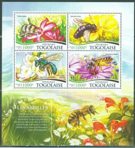 TOGO 2015 BEES  SHEET  MINT NH