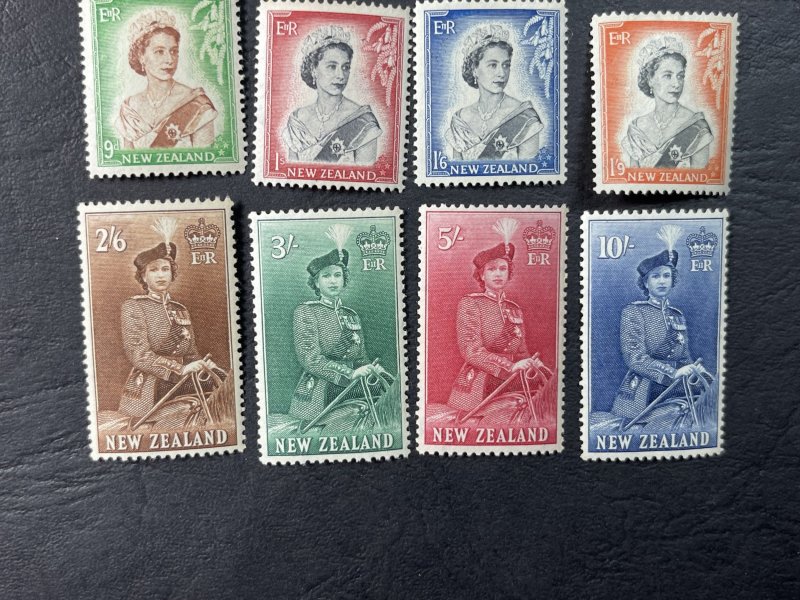 NEW ZEALAND # 288-301--MINT/HINGED----COMPLETE SET-----1953-57