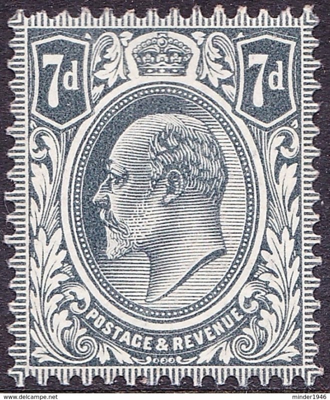 GREAT BRITAIN 1912 KEDVII 7d Slate Grey SG305 MH