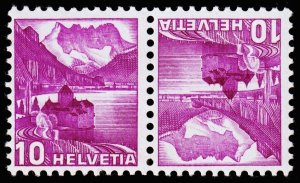 Switzerland Scott 229 Tete-beche pair (1936) Mint LH VF, CV $110.00 C
