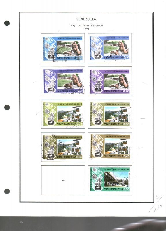 Collection, Venezuela Part C, Computer Pages, 1973/1993, Cat $50,  Mint & Used