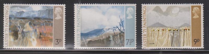 Great Britain Scott # 648-50 Mint Hinged - Northern Ireland Paintings