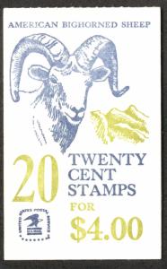 US #1949a COMPLETE BOOK, BK142,  Big Horn Sheep,  VF/XF mint never hinged, su...