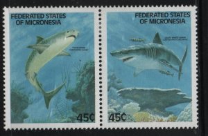 MICRONESIA, 80a MINT HINGED PAIR