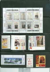 Vatican City 2011 Compete MNH Year Set