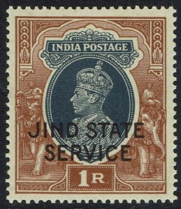 JIND 1937 KGVI SERVICE 1R MNH **