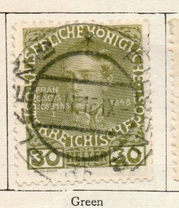 Austria 1908 Early Issue Fine Used 30h. NW-255931