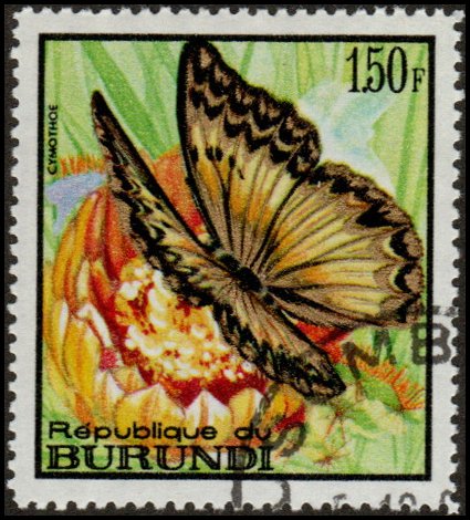 Burundi 242 - Cto - 1.50fr Common Glider Butterfly (1968) +