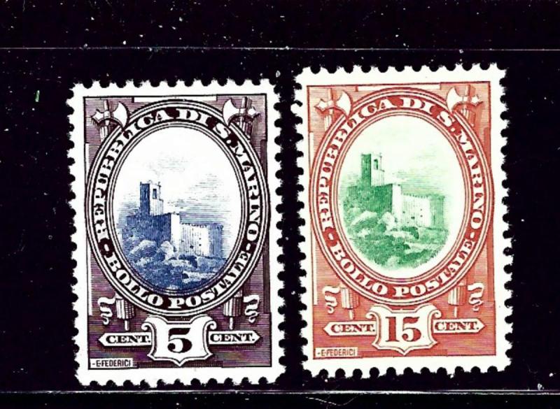 San Marino 115 and 117 MH 1927-35 issues