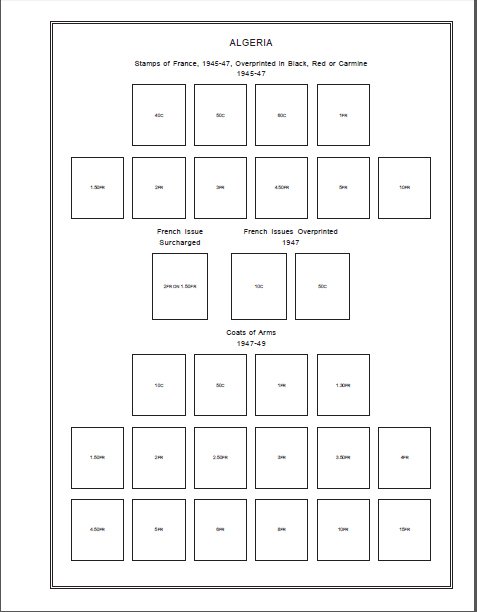 ALGERIA STAMP ALBUM PAGES 1924-2011 (165 PDF digital pages)