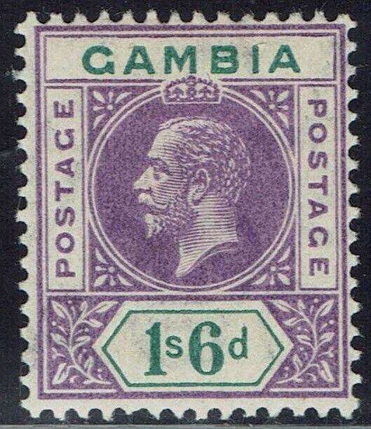 GAMBIA 1912 KGV 1/6 WMK MULTI CROWN CA