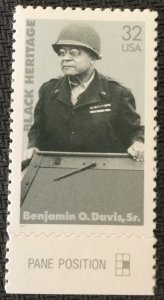 US #3121 MNH Single w/selvage Brig General Benjamin O Davis Sr SCV $.70