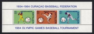 Netherlands Antilles  #B217-219a 1984 MNH sport   baseball  sheet